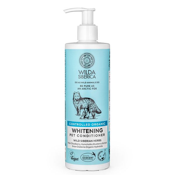 Wilda Siberica Controlled Organic Whitening Pet Conditioner Μαλακτική για Ζώα με Λευκό Τρίχωμα 400ml