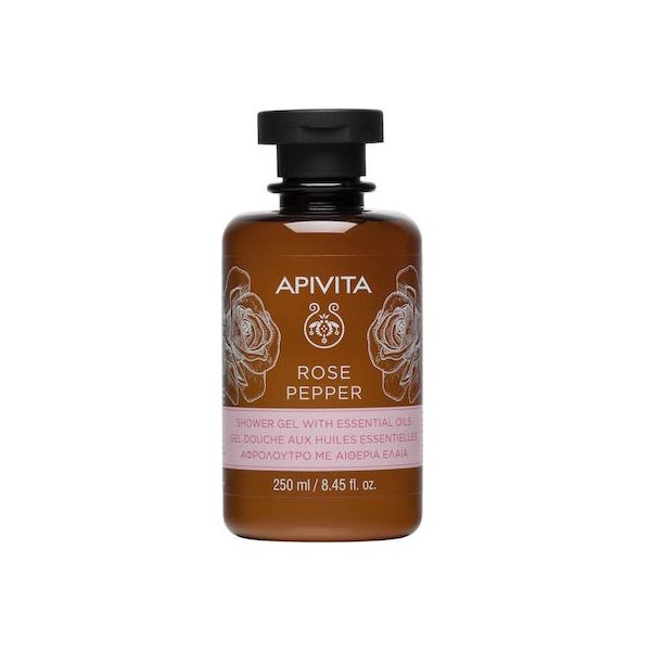 Apivita Rose Pepper Αφρόλουτρο με Αιθέρια Έλαια & Τριαντάφυλλο 250 ml