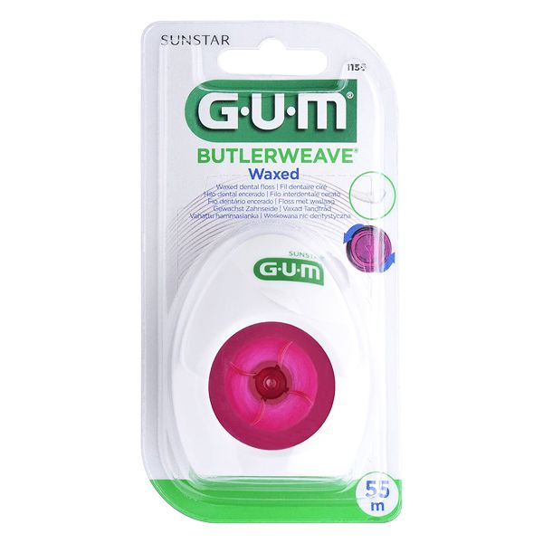 GUM ButlerWeave Waxed Κερωμένο Οδοντικό Νήμα 55m