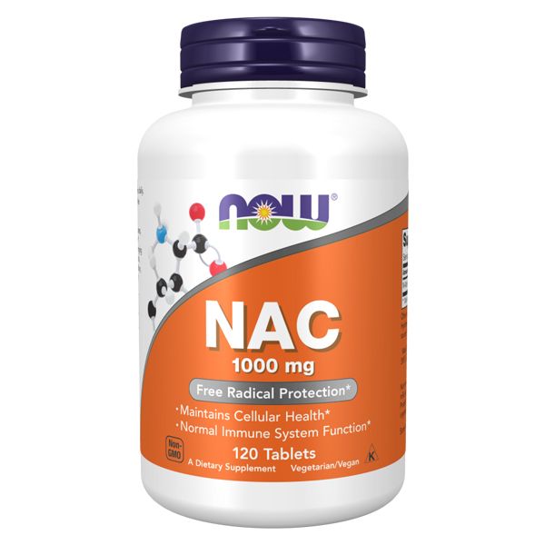 Now Nac 1000mg Συμπλήρωμα Διατροφής για Προστασία από τις Ελεύθερες Ρίζες 120tabs