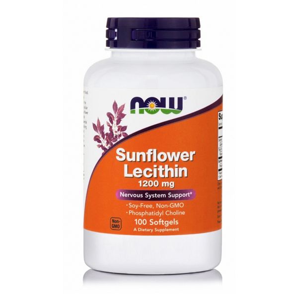 Now Sunflower Lecithin 1200 mg 100 softgels
