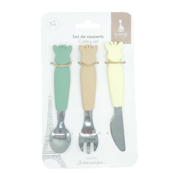 Sophie La Girafe Set Πιρούνι-Μαχαίρι-Κουτάλι S010005