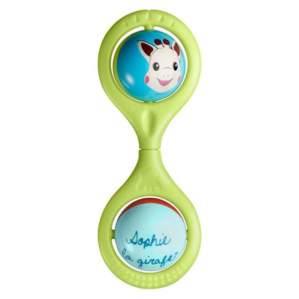 Μαράκα-Κουδουνίστρα Γαλάζιο-Lime Sophie La Girafe S010174