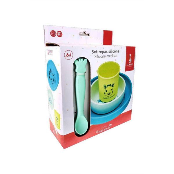 Sophie La Girafe Set Φαγητού από Σιλικόνη S480001 4 τμχ