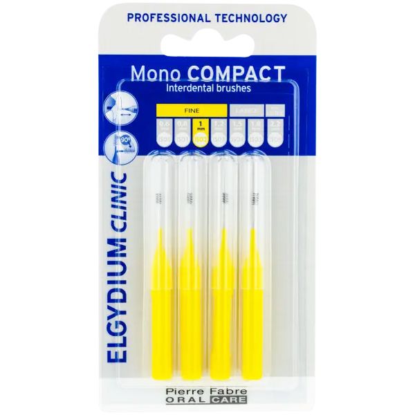 Elgydium Clinic Mono Compact Κίτρινο (0.5) Μεσοδόντια Βουρτσάκια 4τμχ