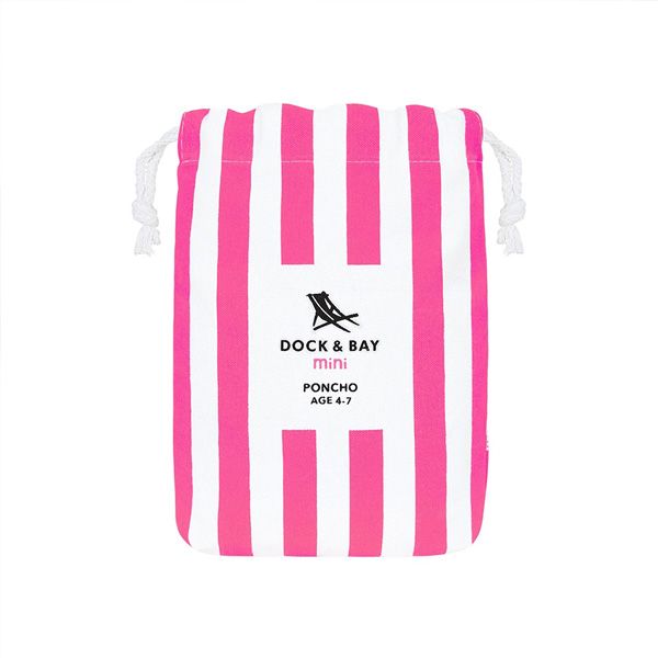 Dock & Bay Mini Poncho Quickdry Παιδικό Πόντσο Θαλάσσης Phi Phi Pink 4-7 ετών