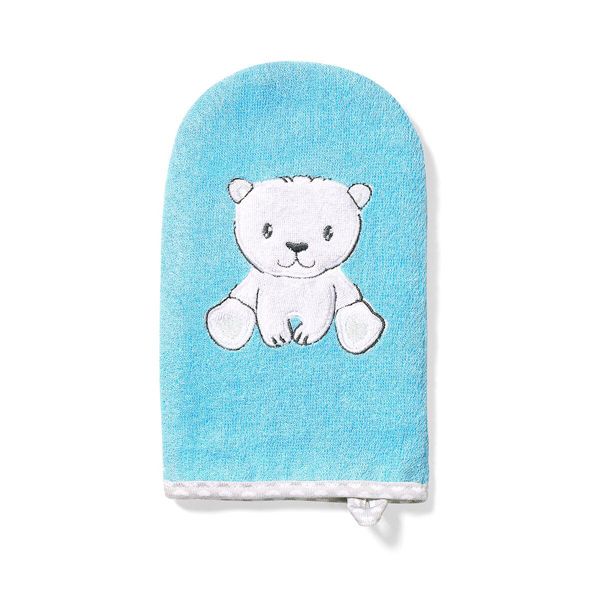 Baby Bath Glove with Bamboo Fiber Babyono Blue