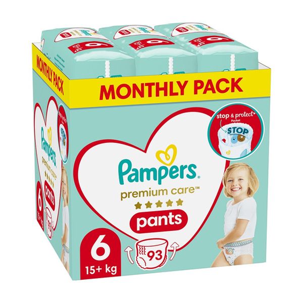 Pampers Premium Care Pants Monthly Pack No6 15+kg 93τμχ