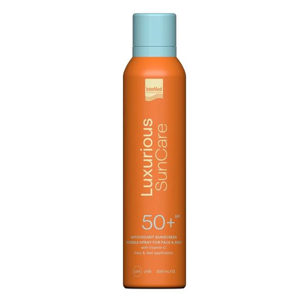 Luxurious Suncare Antioxidant Sunscreen Invisible Spray Αντηλιακό Σπρέι Προσώπου-Σώματος Spf50+ 200 ml
