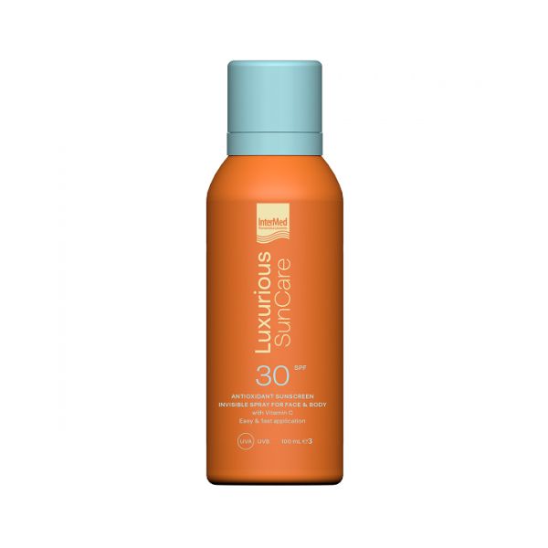 Luxurious Suncare Antioxidant Sunscreen Invisible Spray Αντηλιακό Σπρέι Προσώπου-Σώματος Spf30 200 ml