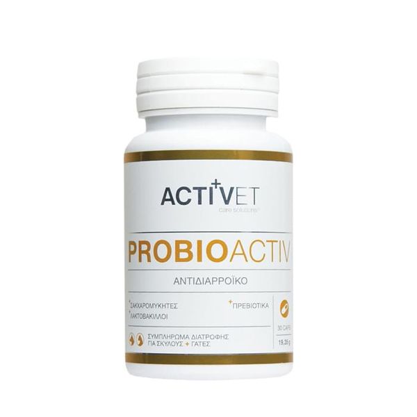 Activet Probioactiv Συμπλήρωμα Διατροφής για Σκύλους και Γάτες με Προβιοτικά 30 caps