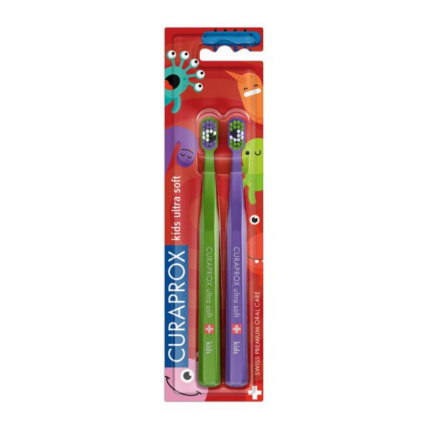Curaprox Kids Ultra Soft Παιδική Οδοντόβουρτσα 4-12ετών Special Edition 2 τμχ