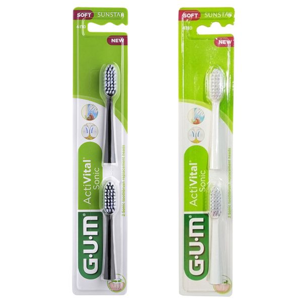 Gum Activital Sonic Soft 4110 Κεφαλές Αντικατάστασης Ηλεκτρικής Οδοντόβουρτσας 2 τμχ