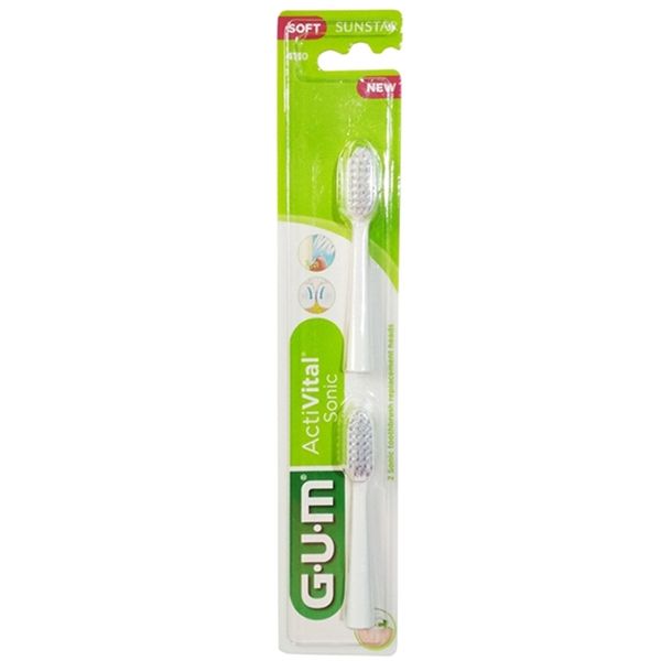 Gum Activital Sonic Soft 4110 Κεφαλές Αντικατάστασης Ηλεκτρικής Οδοντόβουρτσας 2 τμχ
