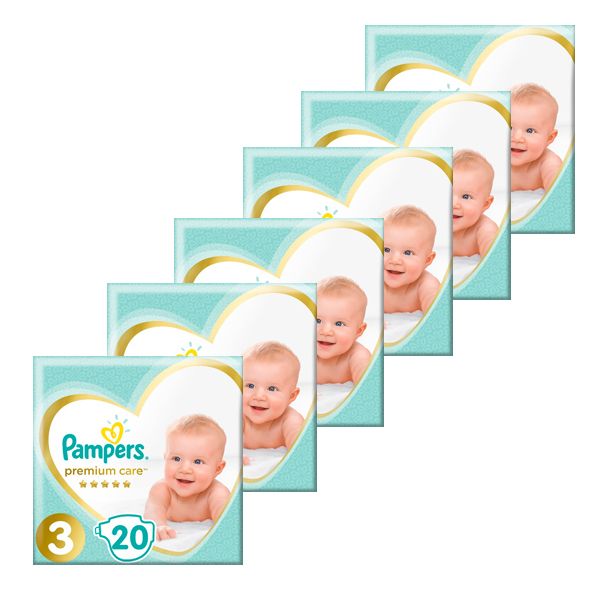 Pampers Premium Care Monthly Pack No3 6-10kg 6x20 τμχ