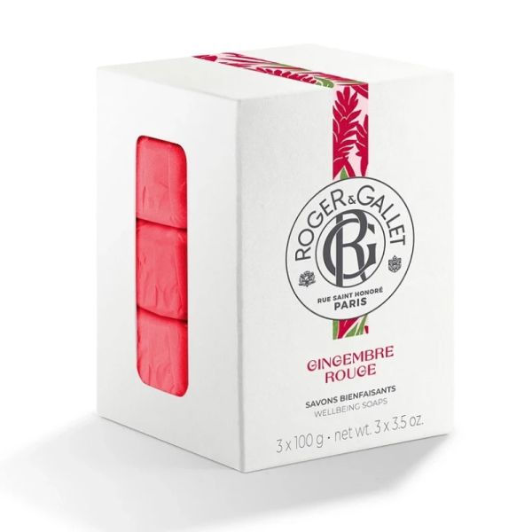 Roger & Gallet Gingembre Rouge Αρωματικά Σαπούνια 3x100 gr