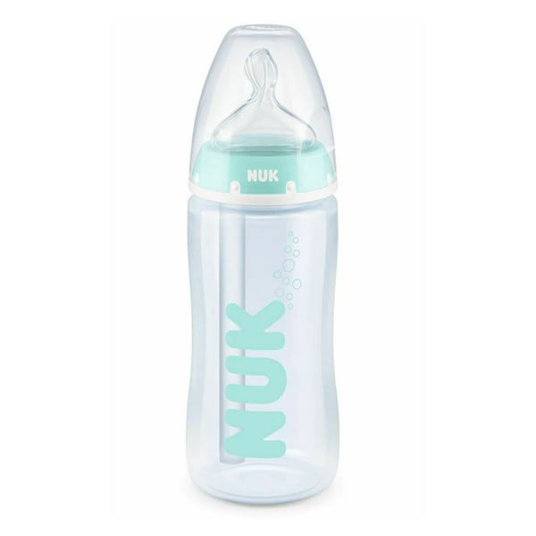 Nuk Anti-Colic Professional Πλαστικό Μπιμπερό με Δείκτη Ελέγχου Θερμοκρασίας και Θηλή Σιλικόνης 0-6m 300 ml
