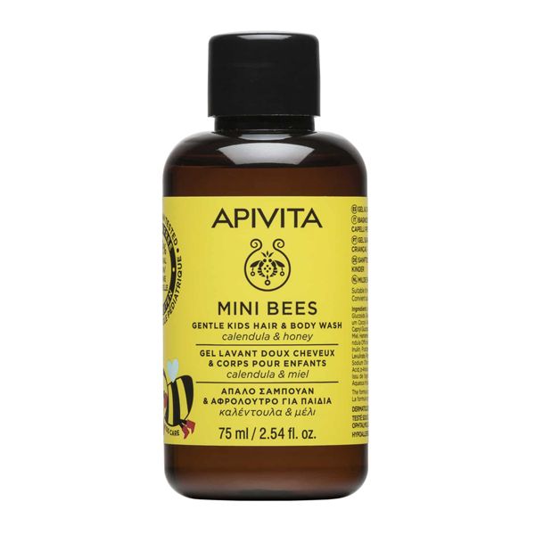 Apivita Kids Mini Bees Gentle Hair and Body Wash With Calendoula and Honey 75 ml