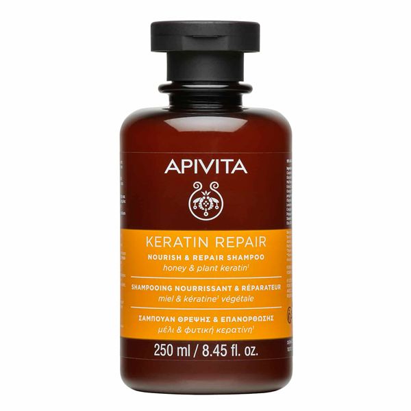 Apivita Keratin Repair Σαμπουάν Θρέψης και Επανόρθωσης για Ξηρά Μαλλιά 250 ml