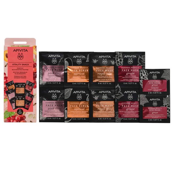 Apivita Set με Express Beauty Vitality Snack 5 τμχ