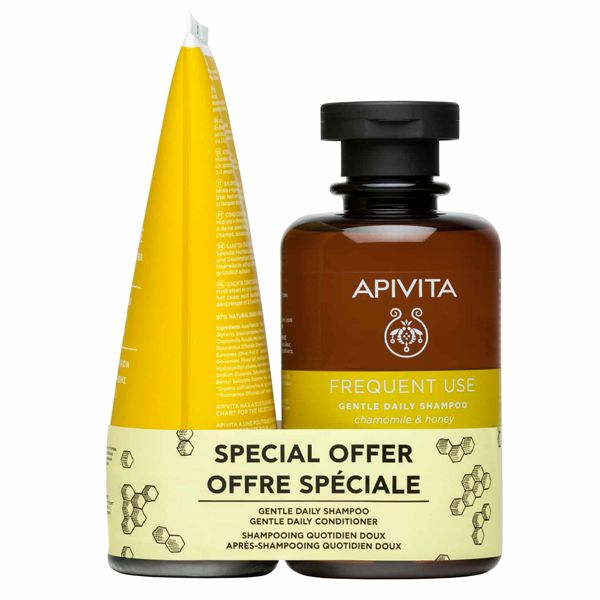 Apivita Set with Gentle Daily Shampoo 250 ml and Gentle Daily Conditioner 150 ml