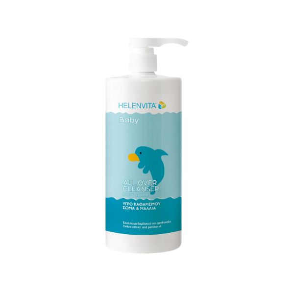 Helenvita Baby All Over Cleanser Βρεφικό Σαμπουάν και Αφρόλουτρο 1000 ml