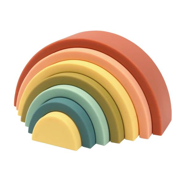 B.O Silicone Rainbow Stacker Cherry Στοιβαζόμενος Πύργος Σιλικόνης 8m+