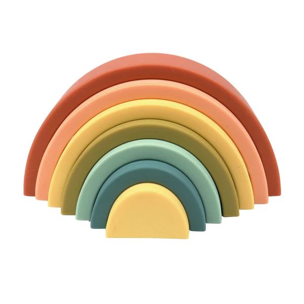 B.O Silicone Rainbow Stacker Cherry Στοιβαζόμενος Πύργος Σιλικόνης 8m+