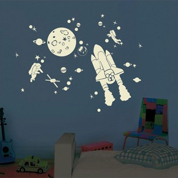 Mimi'lou Space Kit Αυτοκόλλητα Τοίχου που Φωσφορίζουν στο Σκοτάδι