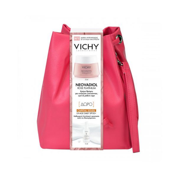 Vichy Set με Neovadiol Rose Platinium Κρέμα Προσώπου 50 ml και Δώρο Uv-Age Daily Spf50+ 15 ml και Πρακτικό Τσαντάκι