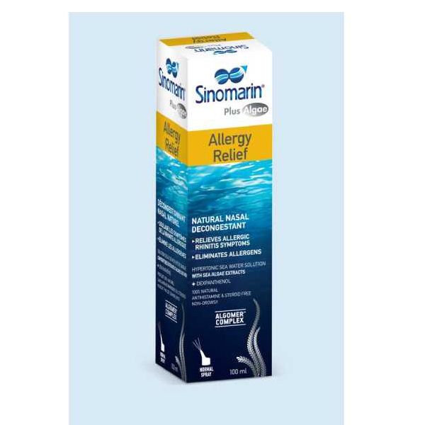 Sinomarin Plus Algae Allergy Relief Φυσικό Ρινικό Αποσυμφορητικό 100 ml