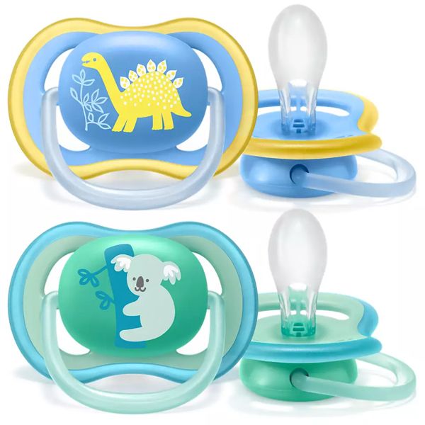Avent Ultra Air Πιπίλα Σιλικόνης με Μεγάλες Οπές 18m+ (SCF349/11) 2 τμχ