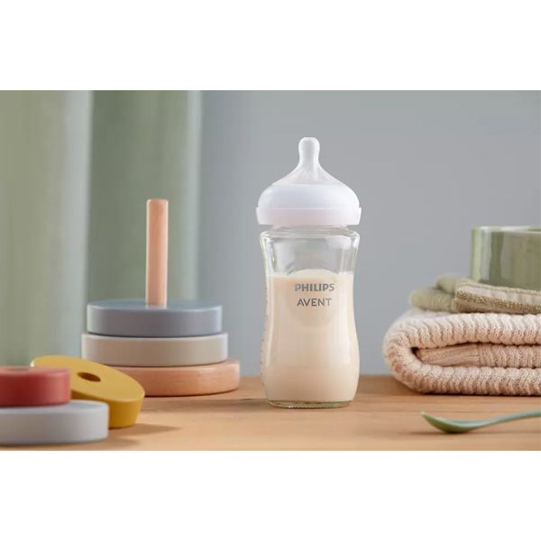 Avent Natural Response Γυάλινο Μπιμπερό (SCY933/01) 1m+ 240 ml