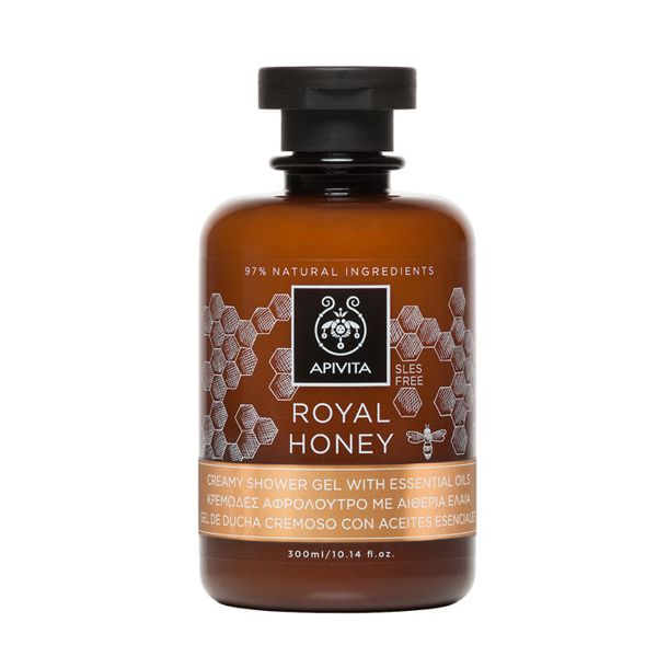 Apivita Royal Honey Κρεμώδες Aφρόλουτρο με Aιθέρια Έλαια 300 ml