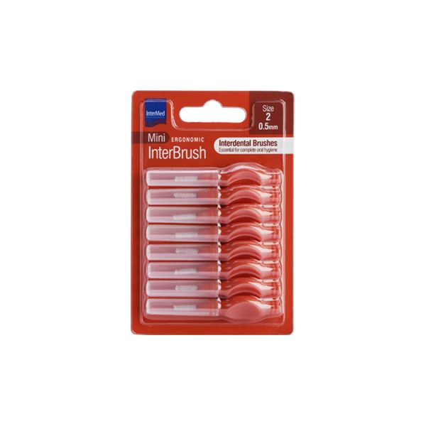 Intermed Mini Ergonomic Interbrush Μεσοδόντια Βουρτσάκια 0.5mm Size 2 8 τμχ