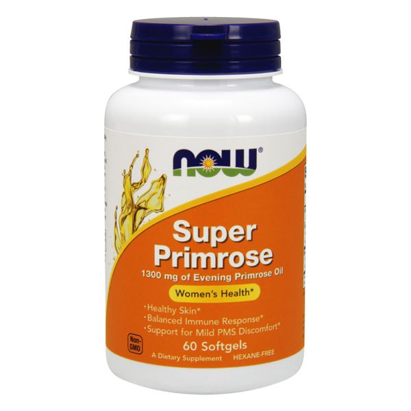 Now Super Primrose 1300mg Συμπλήρωμα Διατροφής 60 softgels