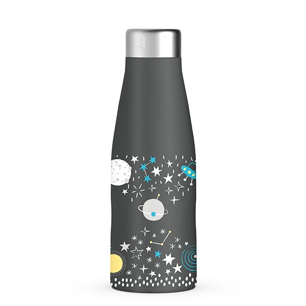 Suavinex Space Grey Inox Μπουκάλι Θερμός 500 ml