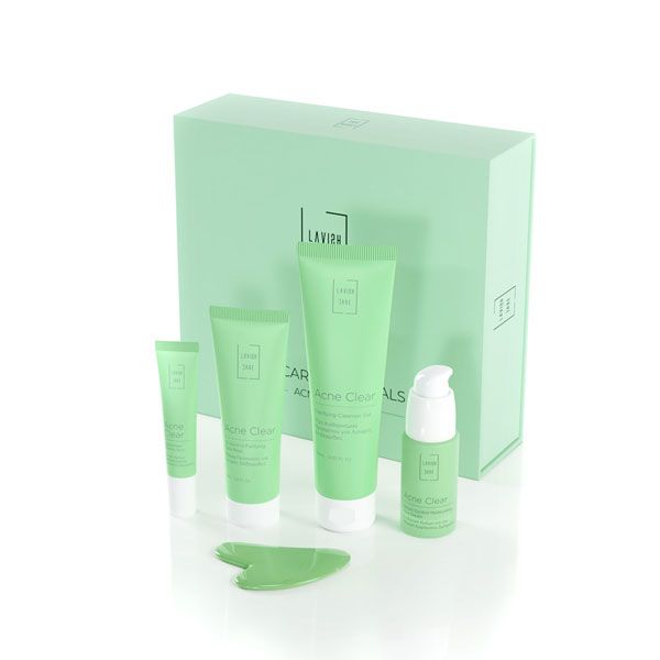 Lavish Care Acne Clear Set με 4 Προϊόντα Περιποίησης Λιπαρής Επιδερμίδας και Δώρο Εργαλείο Gua Sha