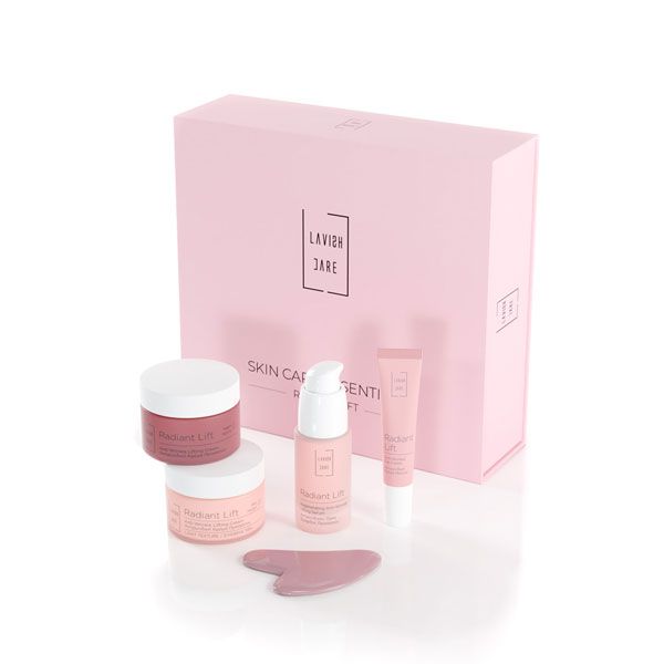 Lavish Care Radiant Lift Set Με 4 Προιόντα Αντιγήρανσης και Δώρο Εργαλείο Gua Sha