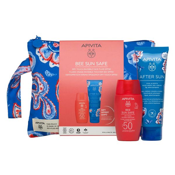 Apivita Bee Sun Safe Set με Dry Touch Λεπτόρρευστη Αντηλιακή Κρέμα Προσώπου Spf50 50 ml και Δώρο After Sun 100 ml