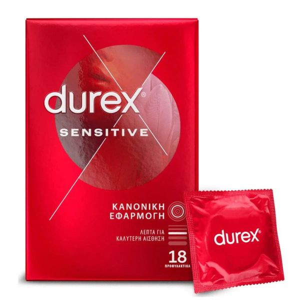 Durex Sensitive Λεπτά Προφυλακτικά 18τμχ