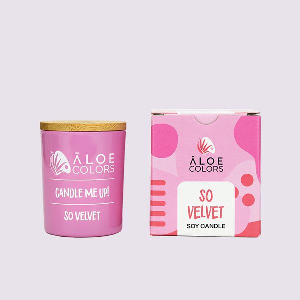 Aloe+ Colors So Velvet! Αρωματικό Κερί Σόγιας με Άρωμα Πούδρας 150 gr