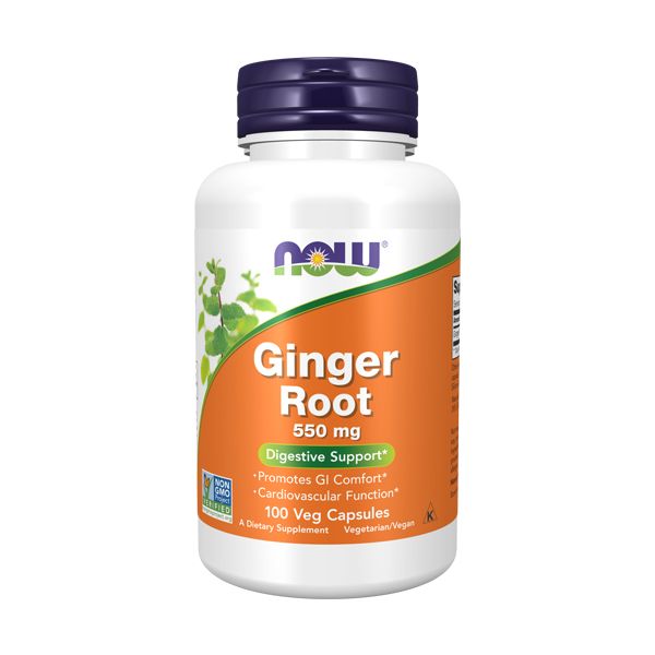 Now Ginger Root 550mg Συμπλήρωμα Διατροφής 100 veg capsules