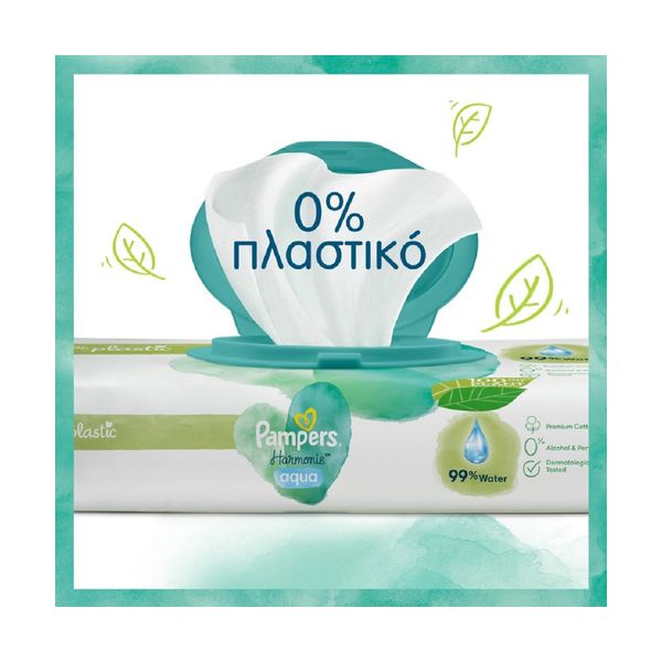 Pampers Aqua Pure Mega Pack Οικολογικά Μωρομάντηλα 6x2x48 τμχ