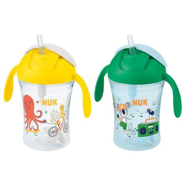 Nuk Motion Cup Παιδικό Ποτηράκι με Λαβές και Καλαμάκι 8m+ 230 ml 1 τμχ