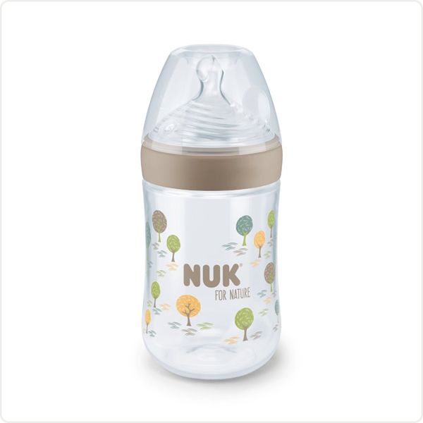 Nuk for Nature Μπιμπερό με Δείκτη Ελέγχου Θερμοκρασίας 6-18m 260 ml 1 τμχ