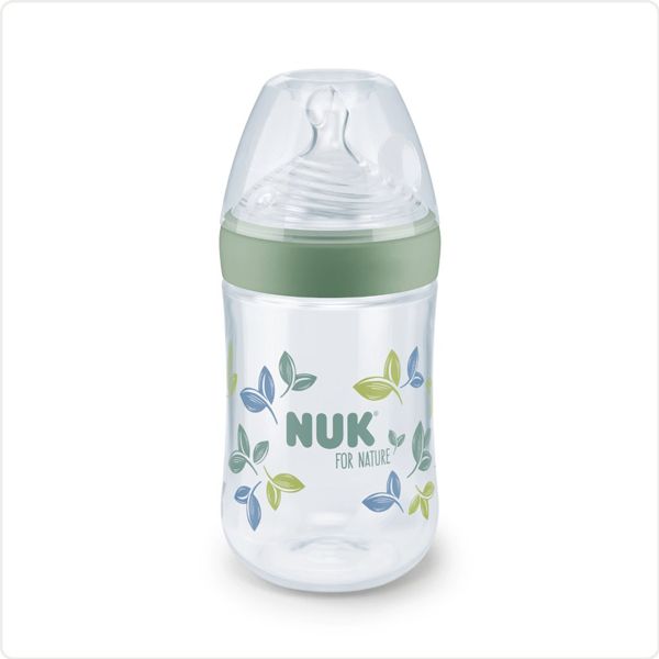 Nuk for Nature Μπιμπερό με Δείκτη Ελέγχου Θερμοκρασίας 6-18m 260 ml 1 τμχ