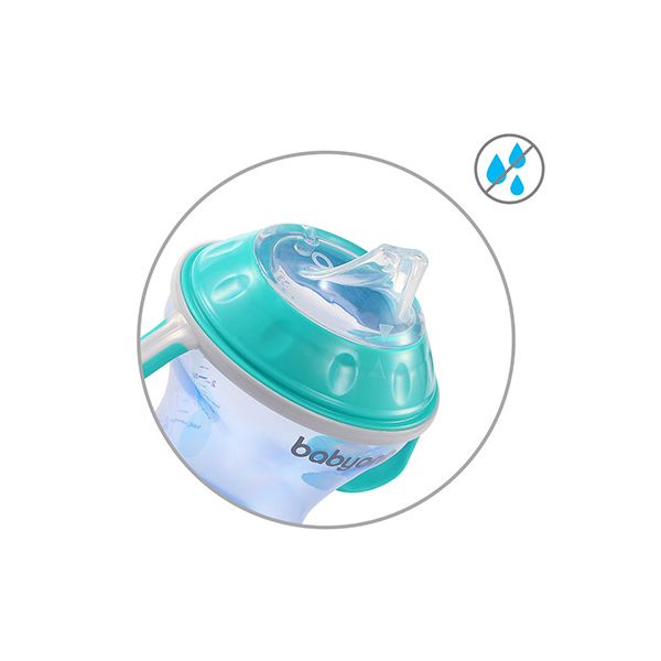 Babyono Non-spill Παιδικό Ποτηράκι με Λαβές και Μαλακό Ρύγχος 3m+ 180 ml