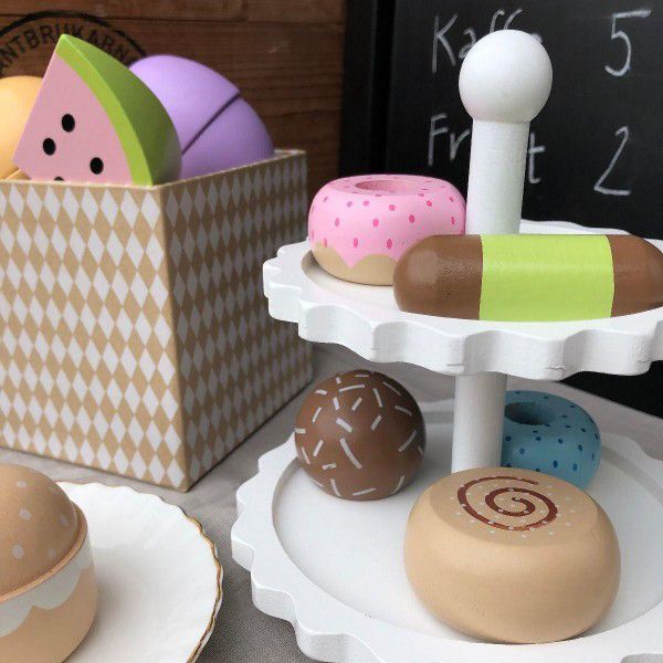 Jabadabado Cake Plate Ξύλινο Παιδικό Παιχνίδι Δίσκος για Κέικ Άσπρο