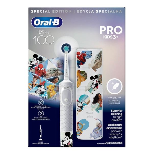 Oral-B Vitality Pro Disney 100 Hλεκτρική Επαναφορτιζόμενη Οδοντόβουρτσα 3+ ετών 1 τμχ